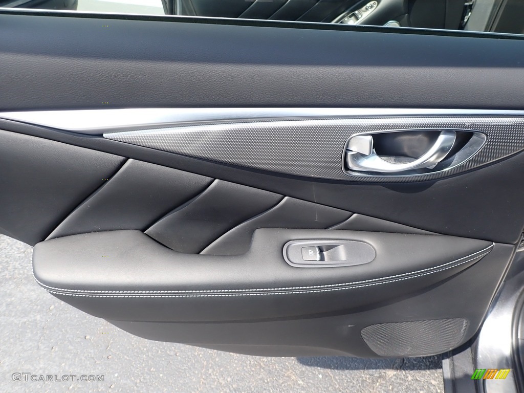 2017 Infiniti Q50 3.0t AWD Graphite Door Panel Photo #141622887