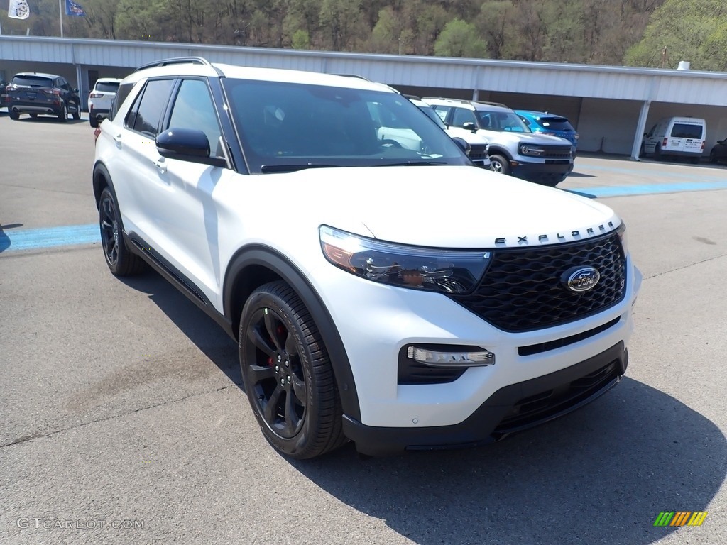 2021 Explorer ST 4WD - Star White Metallic Tri-Coat / Ebony photo #3