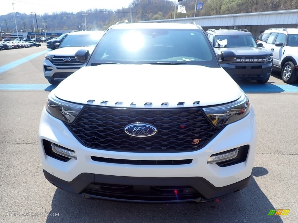 2021 Explorer ST 4WD - Star White Metallic Tri-Coat / Ebony photo #4