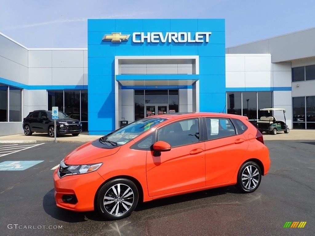 Orange Fury 2018 Honda Fit EX-L Exterior Photo #141627789