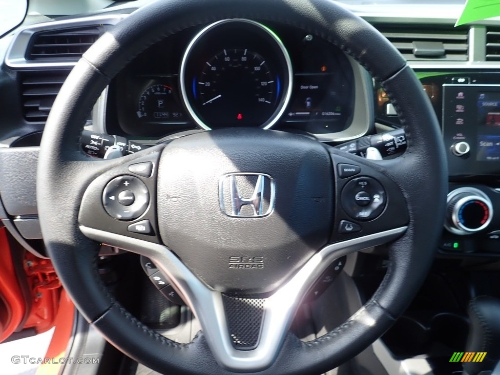 2018 Honda Fit EX-L Black Steering Wheel Photo #141628380