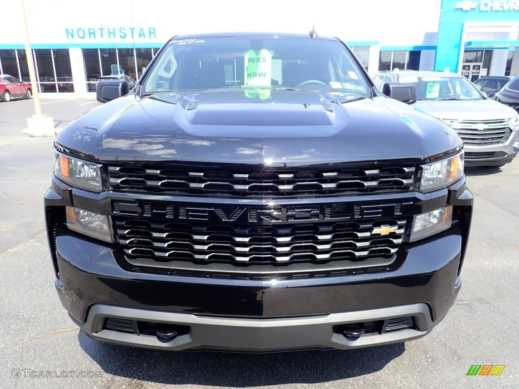 2021 Silverado 1500 Custom Double Cab 4x4 - Black / Jet Black photo #8