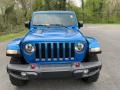2021 Hydro Blue Pearl Jeep Wrangler Unlimited Rubicon 4x4  photo #3