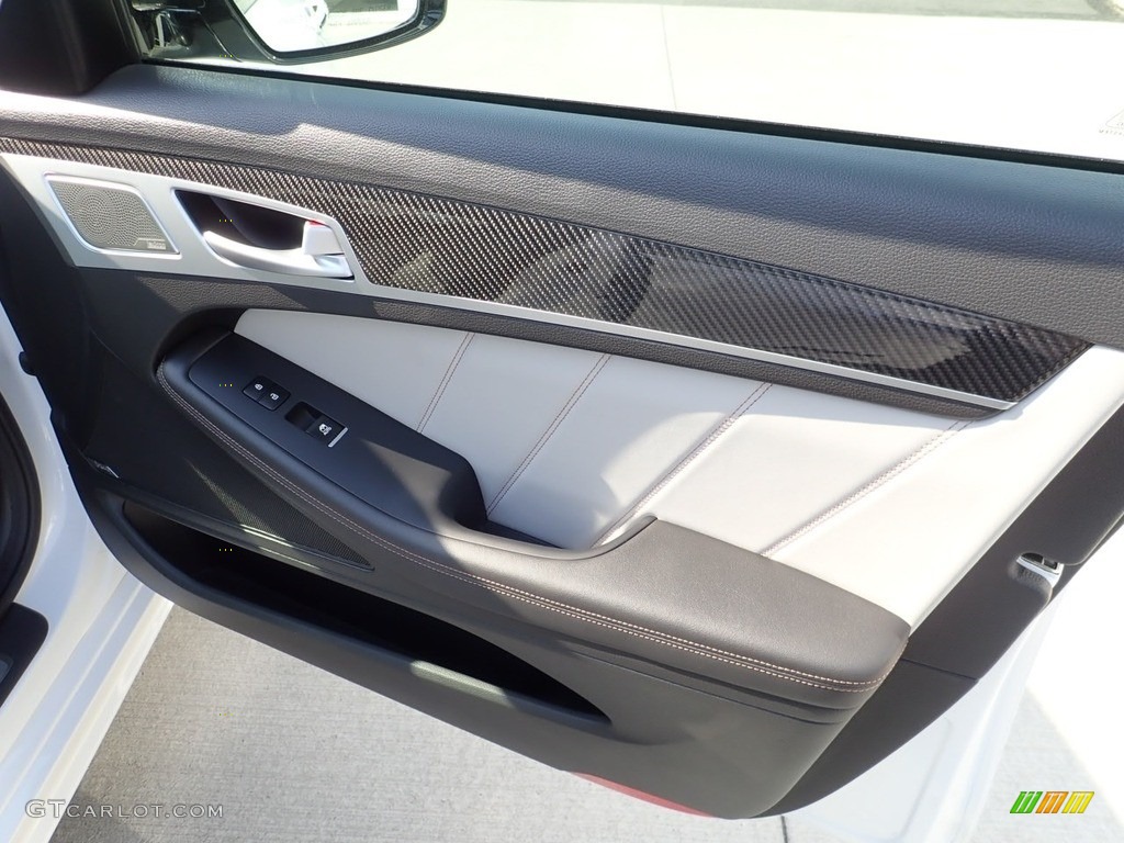 2020 Hyundai Genesis G80 AWD Black/Gray Door Panel Photo #141631287