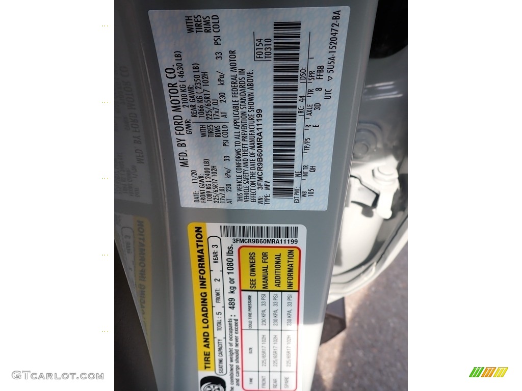 2021 Bronco Sport Color Code NE for Cactus Gray Photo #141631884
