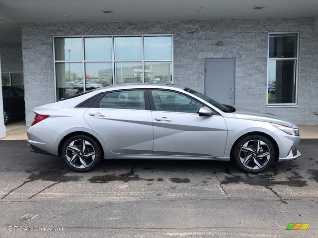 Shimmering Silver Pearl 2021 Hyundai Elantra Limited Exterior Photo #141633588
