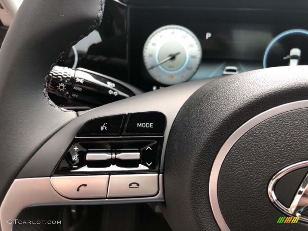 2021 Hyundai Elantra Limited Black Steering Wheel Photo #141633684