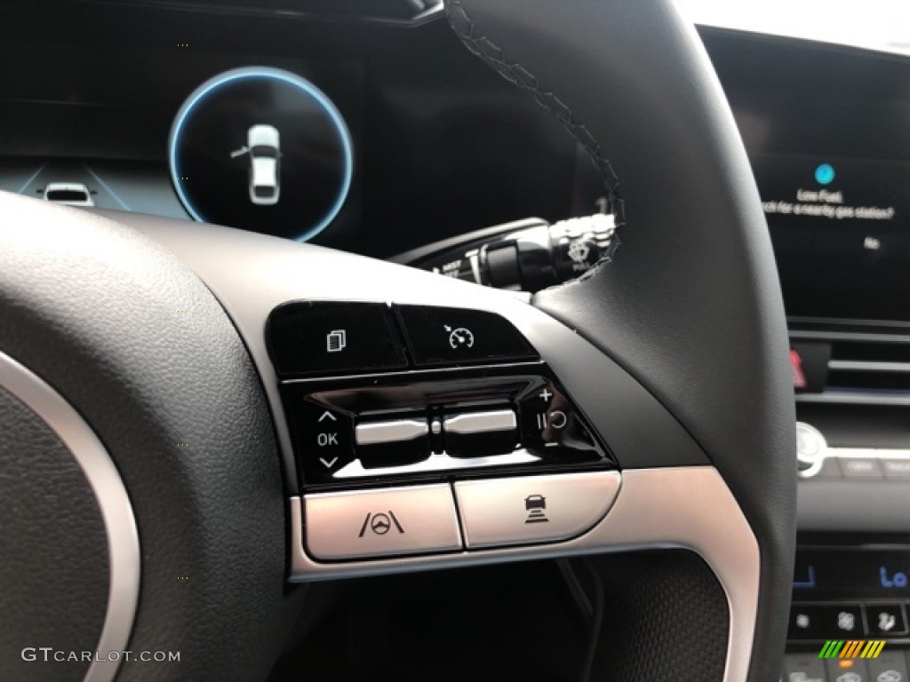2021 Hyundai Elantra Limited Black Steering Wheel Photo #141633693