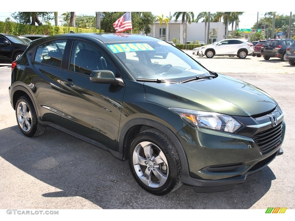 2018 HR-V LX - Misty Green Pearl / Black photo #2
