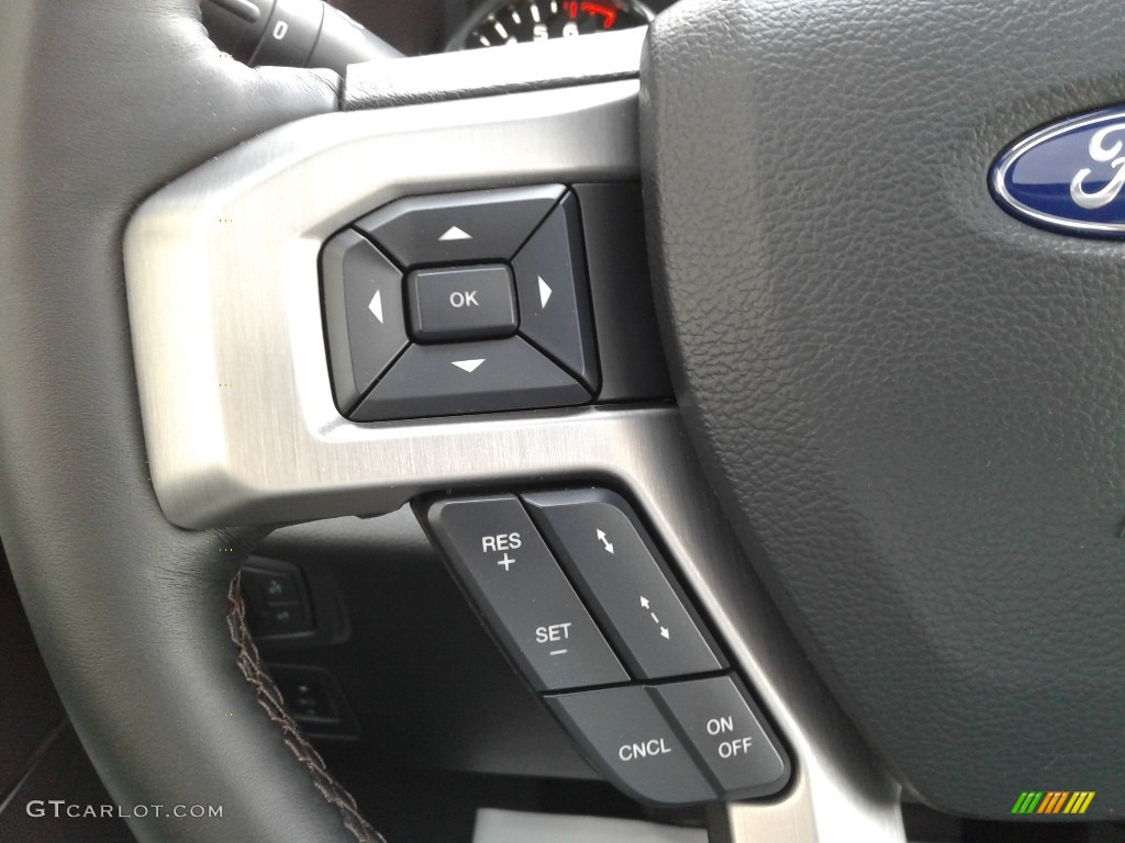 2019 Ford F150 Platinum SuperCrew 4x4 Black Steering Wheel Photo #141637972
