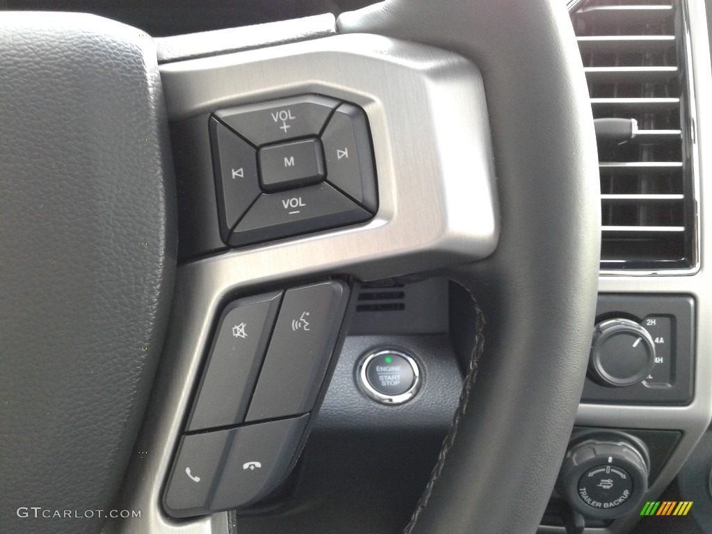 2019 Ford F150 Platinum SuperCrew 4x4 Black Steering Wheel Photo #141638002