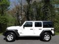 2021 Bright White Jeep Wrangler Unlimited Sport 4x4 Right Hand Drive  photo #1