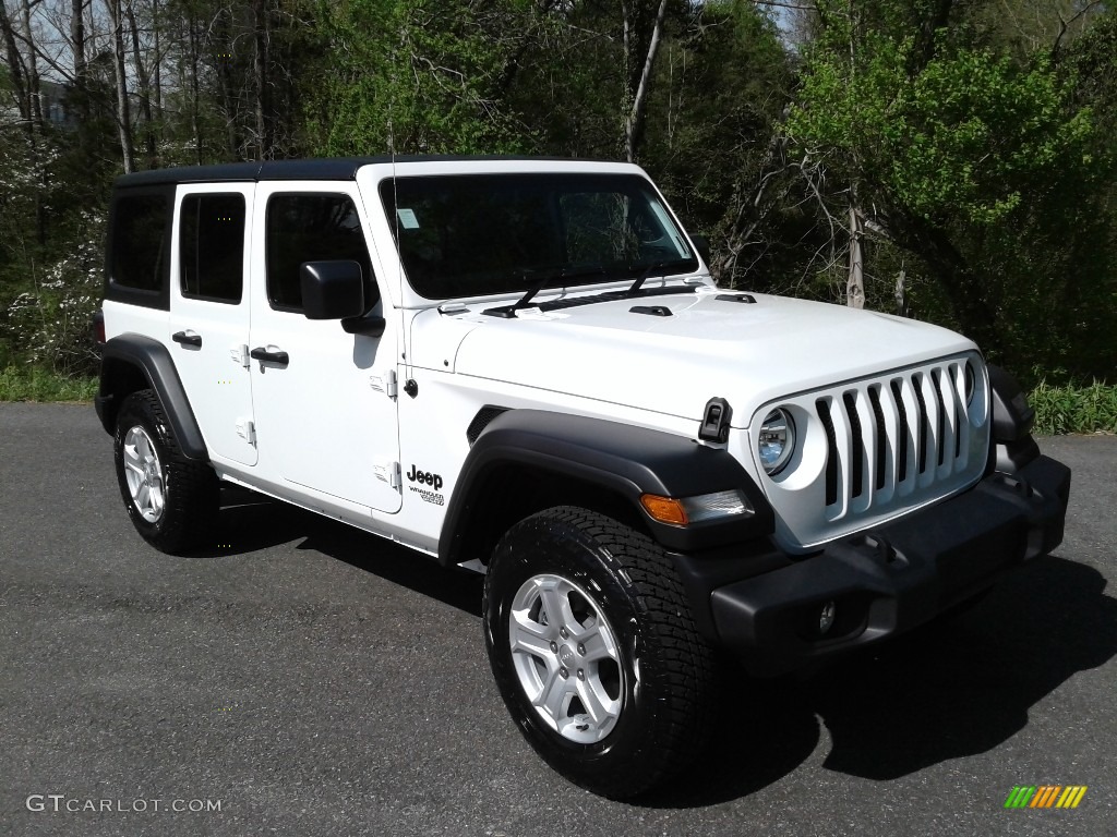 Bright White 2021 Jeep Wrangler Unlimited Sport 4x4 Right Hand Drive Exterior Photo #141638440