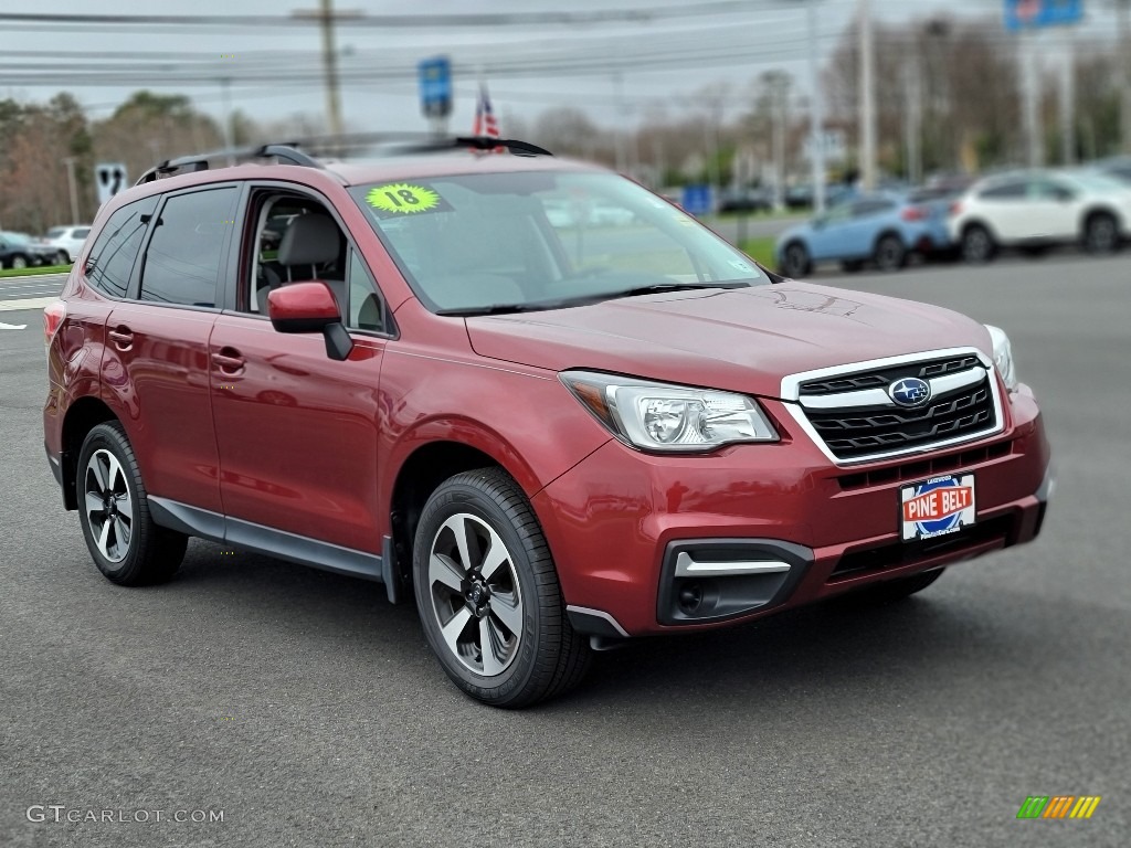 2018 Forester 2.5i Premium - Venetian Red Pearl / Platinum photo #13
