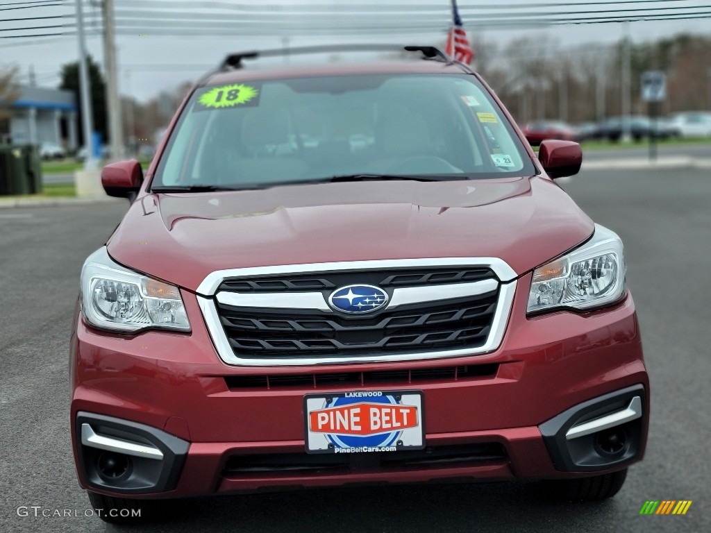 2018 Forester 2.5i Premium - Venetian Red Pearl / Platinum photo #14