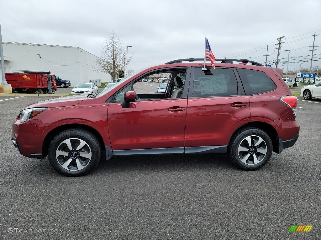 2018 Forester 2.5i Premium - Venetian Red Pearl / Platinum photo #15