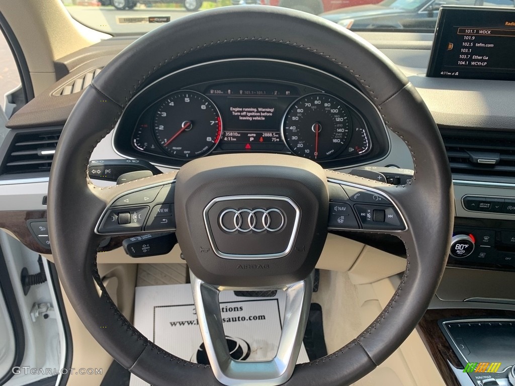 2018 Q7 2.0 TFSI Premium quattro - Carrara White / Pistachio Beige photo #11