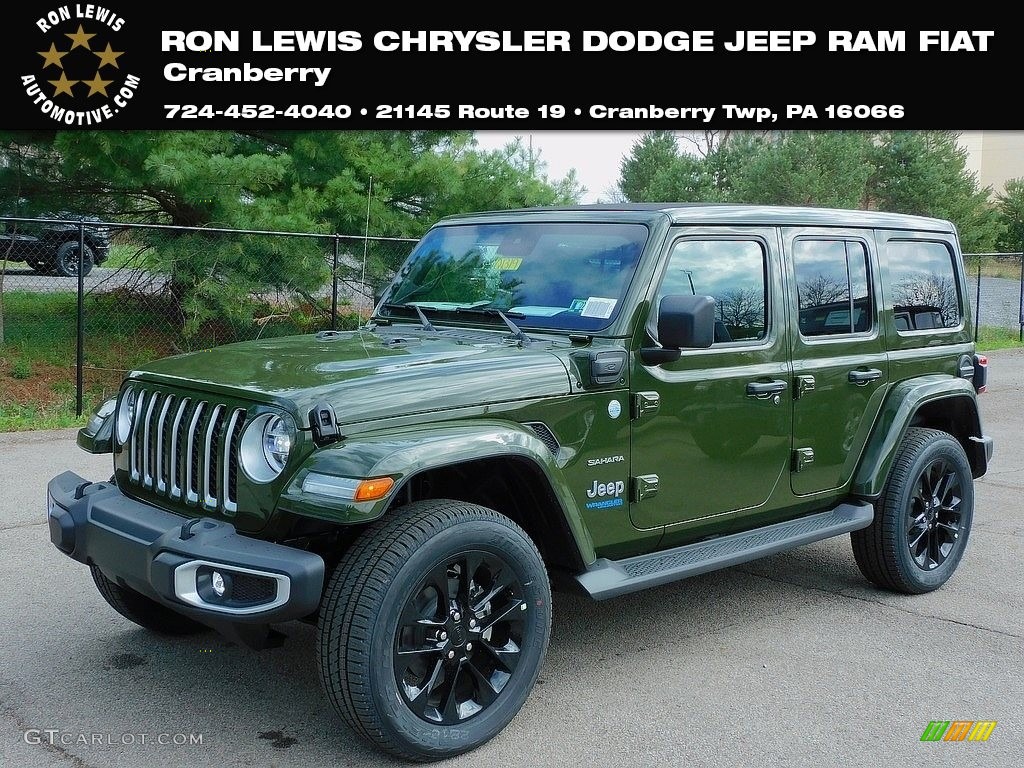 2021 Wrangler Unlimited High Altitude 4xe Hybrid - Sarge Green / Black photo #1