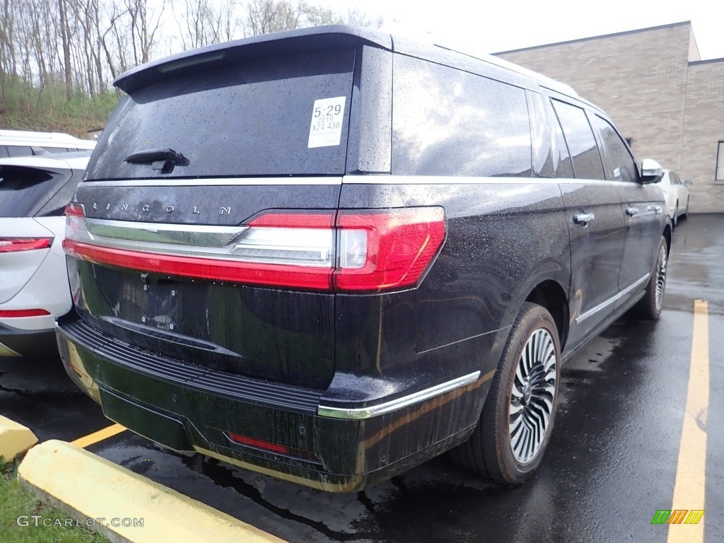 2019 Navigator L Black Label 4x4 - Infinite Black Metallic / Russet photo #4