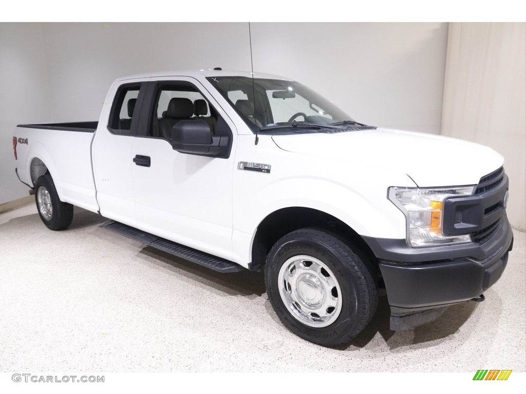 2019 F150 XL SuperCab 4x4 - Oxford White / Earth Gray photo #1