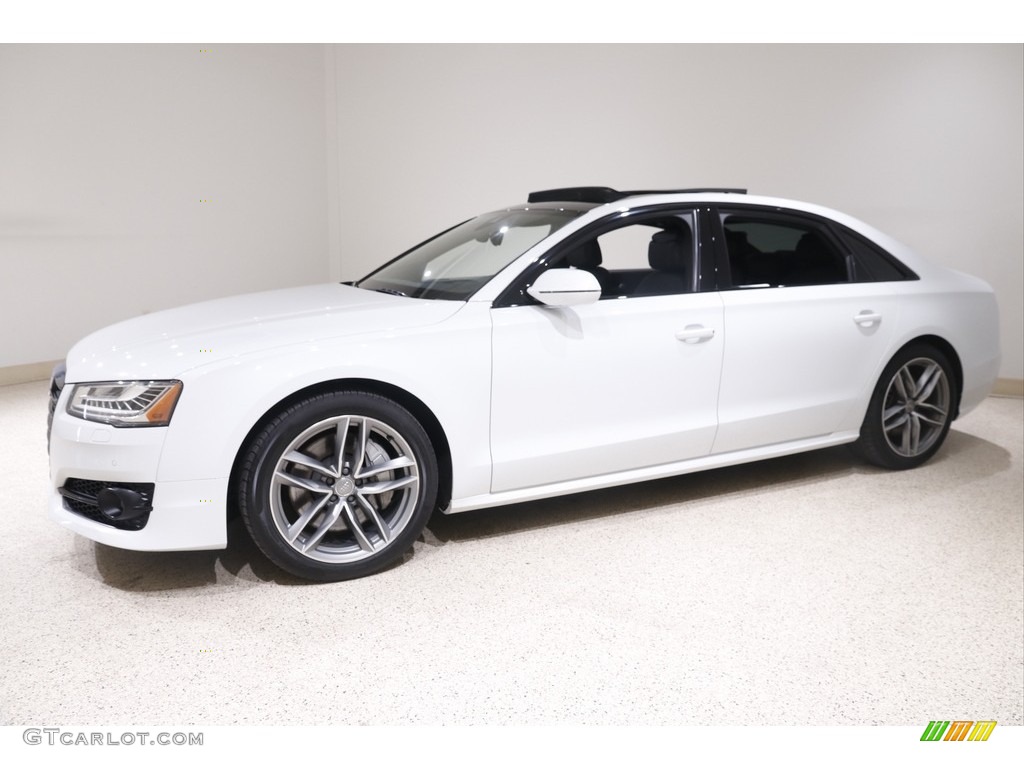 2017 A8 L 3.0T quattro - Ibis White / Black photo #3