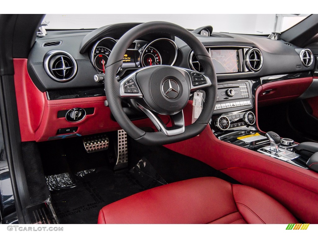 Bengal Red/Black Interior 2018 Mercedes-Benz SL 550 Roadster Photo #141645046