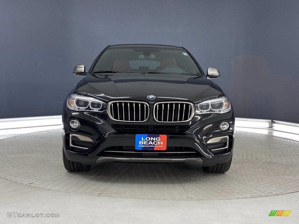 2018 X6 sDrive35i - Jet Black / Coral Red/Black photo #2