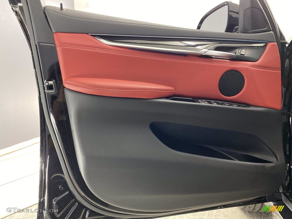 2018 X6 sDrive35i - Jet Black / Coral Red/Black photo #13