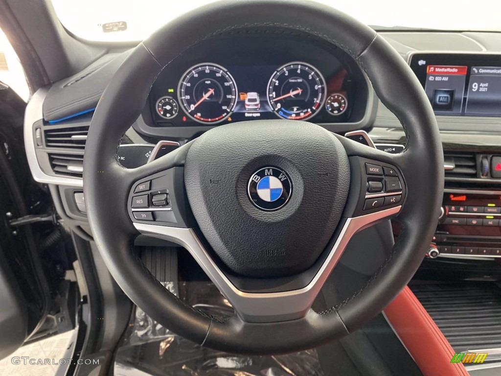 2018 X6 sDrive35i - Jet Black / Coral Red/Black photo #18