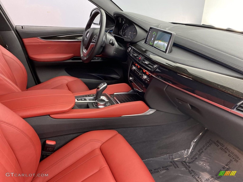 2018 X6 sDrive35i - Jet Black / Coral Red/Black photo #33