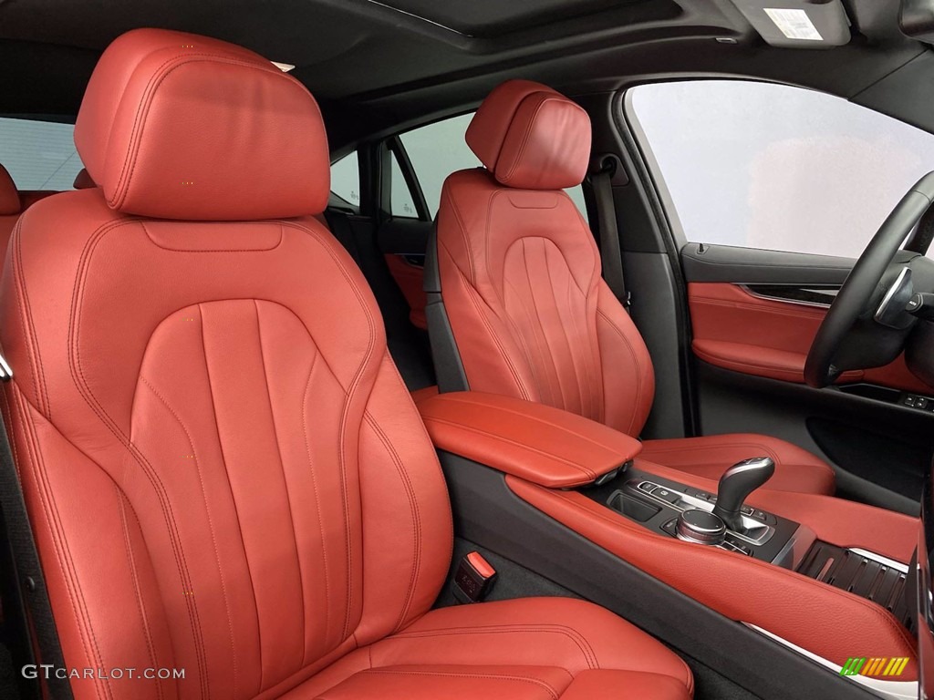 2018 X6 sDrive35i - Jet Black / Coral Red/Black photo #34