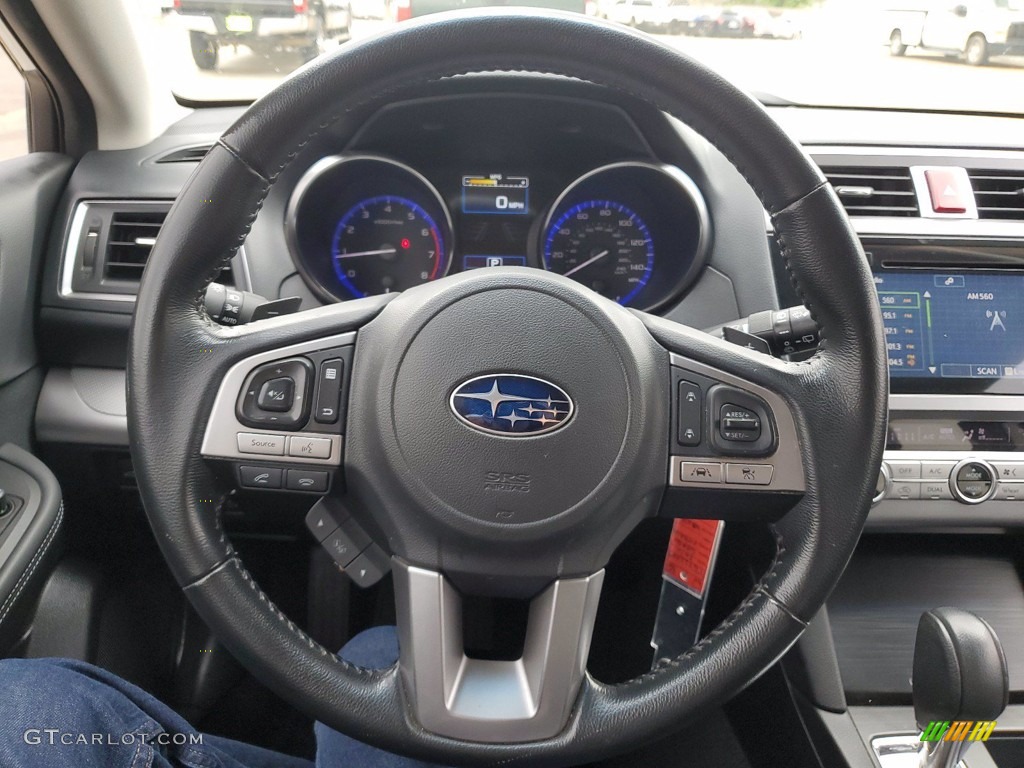 2016 Subaru Outback 2.5i Premium Slate Black Steering Wheel Photo #141646477