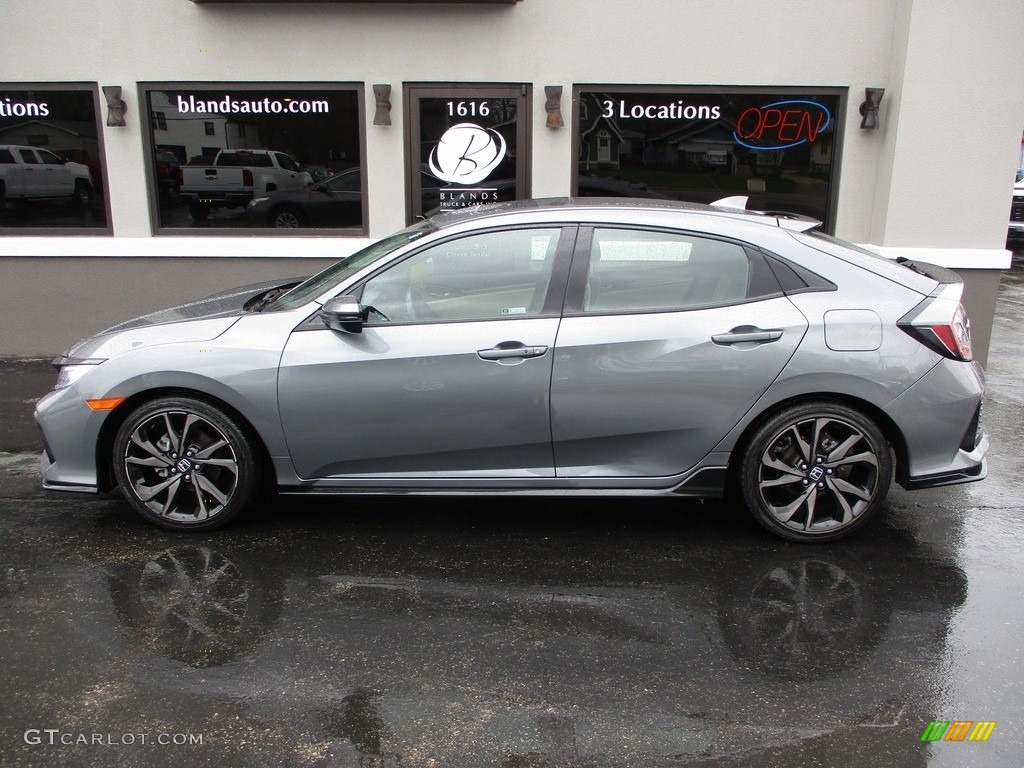 2018 Civic Sport Touring Hatchback - Polished Metal Metallic / Black/Ivory photo #1