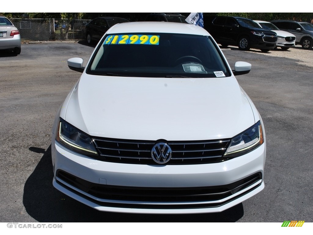 2018 Jetta S - Pure White / Black/Palladium Gray photo #3
