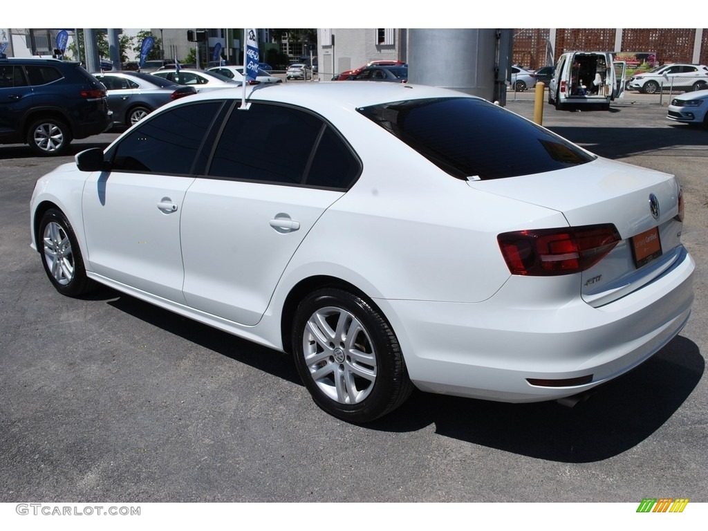 2018 Jetta S - Pure White / Black/Palladium Gray photo #6