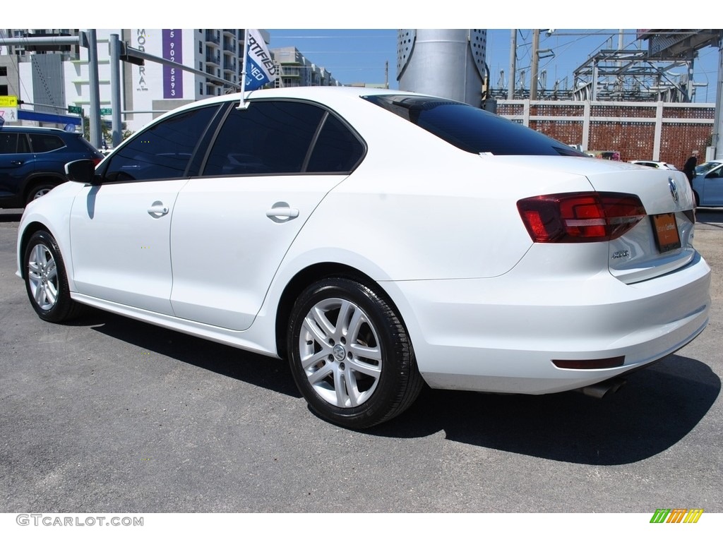 2018 Jetta S - Pure White / Black/Palladium Gray photo #7