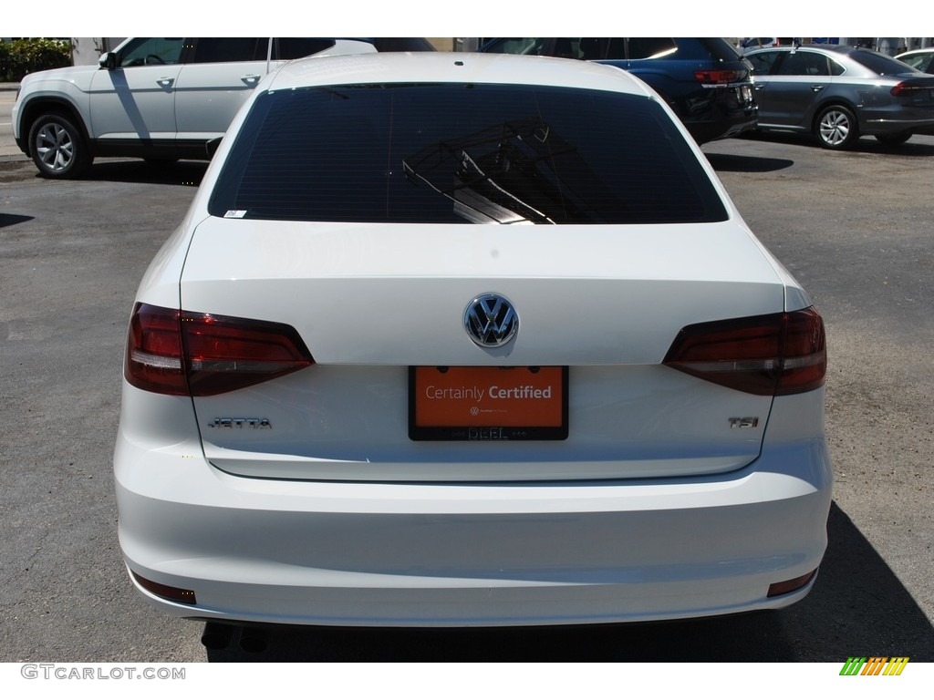 2018 Jetta S - Pure White / Black/Palladium Gray photo #8