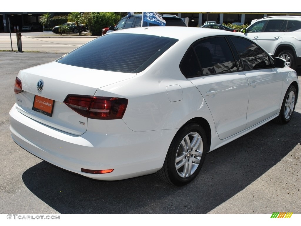 2018 Jetta S - Pure White / Black/Palladium Gray photo #9