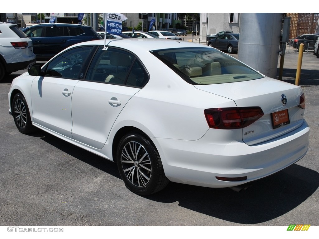 2018 Jetta Wolfsburg Edition - Pure White / Cornsilk Beige photo #6