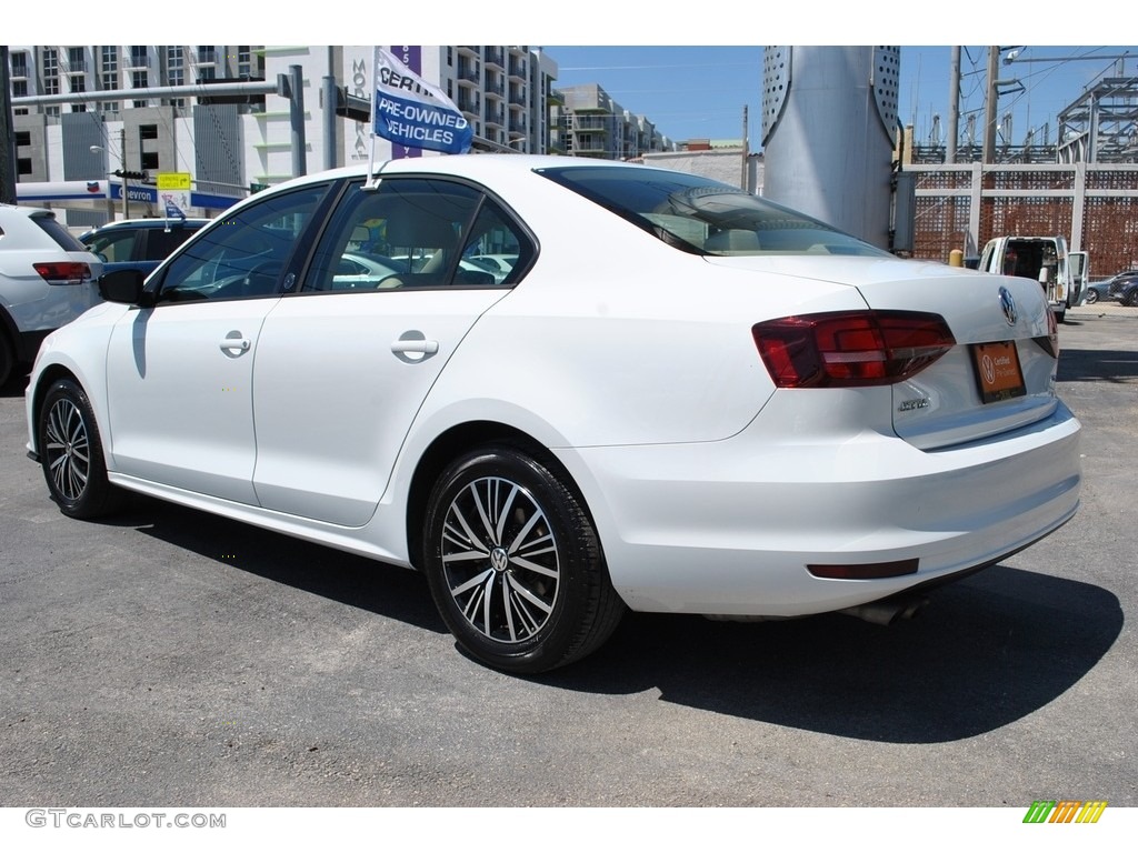 2018 Jetta Wolfsburg Edition - Pure White / Cornsilk Beige photo #7