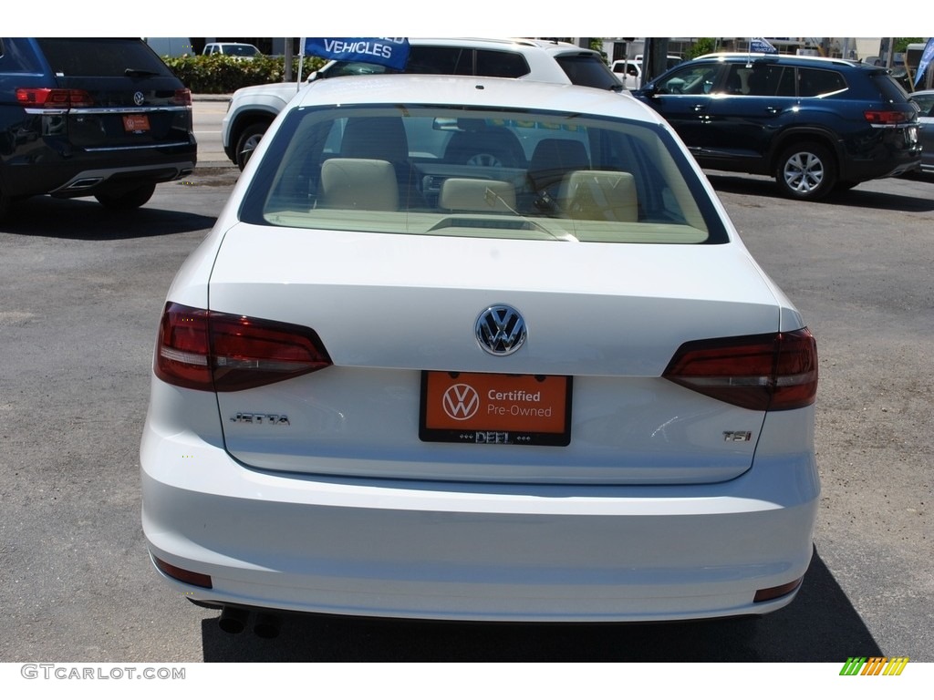 2018 Jetta Wolfsburg Edition - Pure White / Cornsilk Beige photo #8