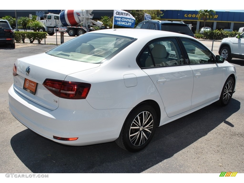 2018 Jetta Wolfsburg Edition - Pure White / Cornsilk Beige photo #9