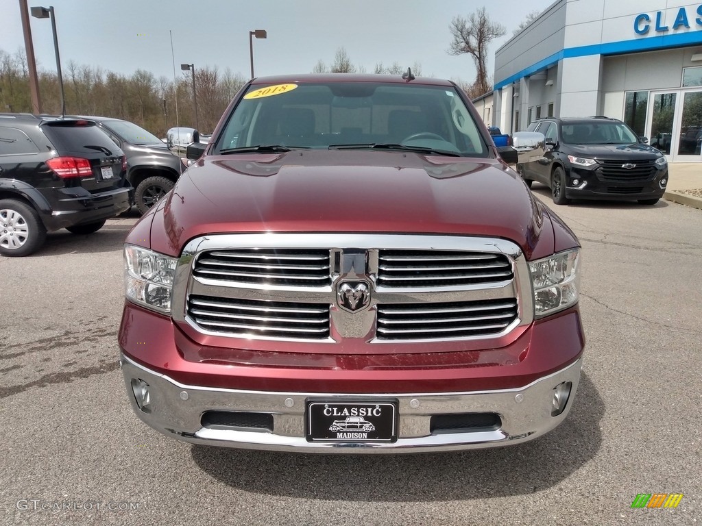2018 1500 Big Horn Crew Cab 4x4 - Delmonico Red Pearl / Black/Diesel Gray photo #4