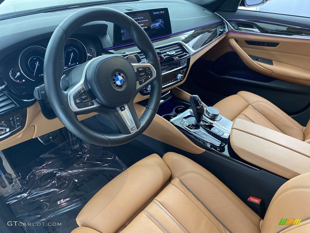 2018 5 Series 530e iPerfomance Sedan - Carbon Black Metallic / Cognac photo #16