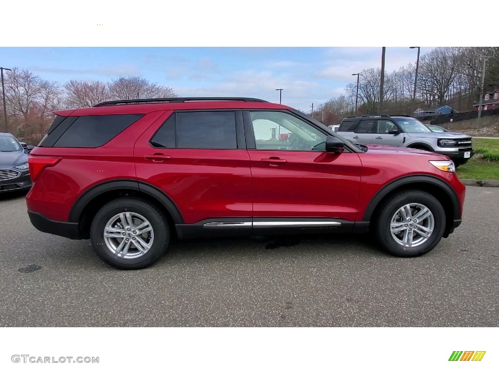 2021 Explorer XLT 4WD - Rapid Red Metallic / Sandstone photo #8