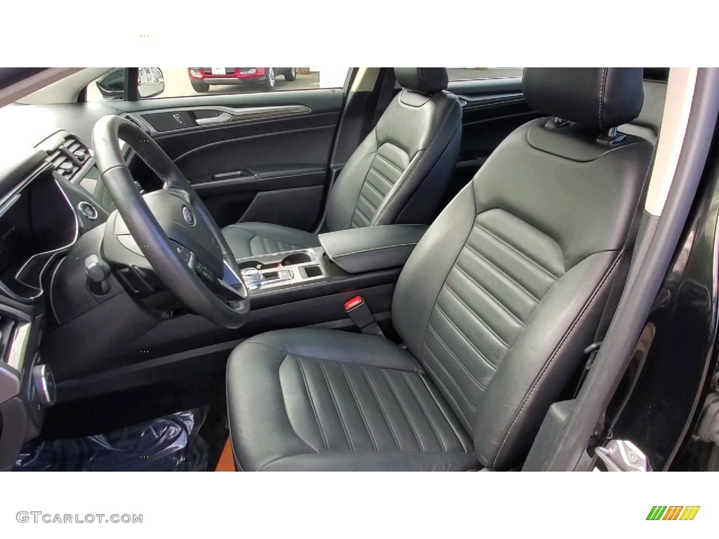 Ebony Interior 2018 Ford Fusion SE AWD Photo #141652751