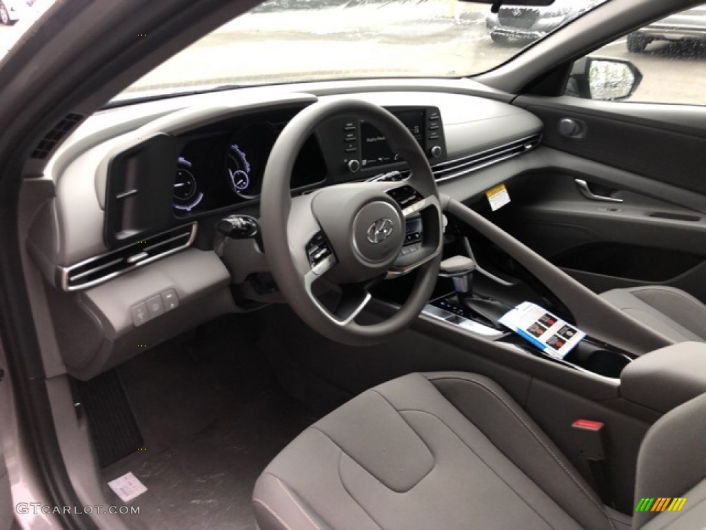 2021 Elantra Blue Hybrid - Fluid Metal / Medium Gray photo #4