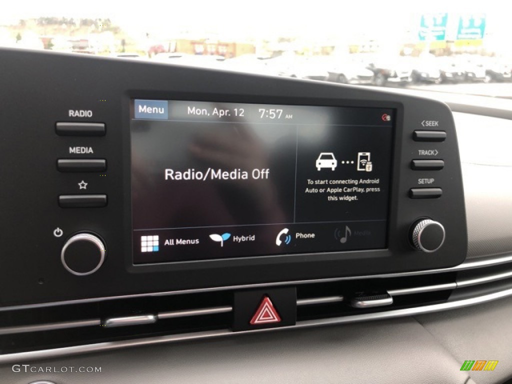 2021 Elantra Blue Hybrid - Fluid Metal / Medium Gray photo #7