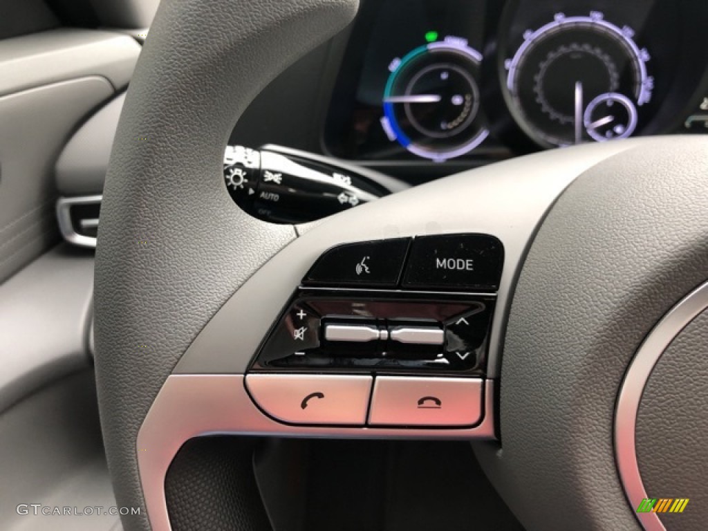2021 Elantra Blue Hybrid - Fluid Metal / Medium Gray photo #11