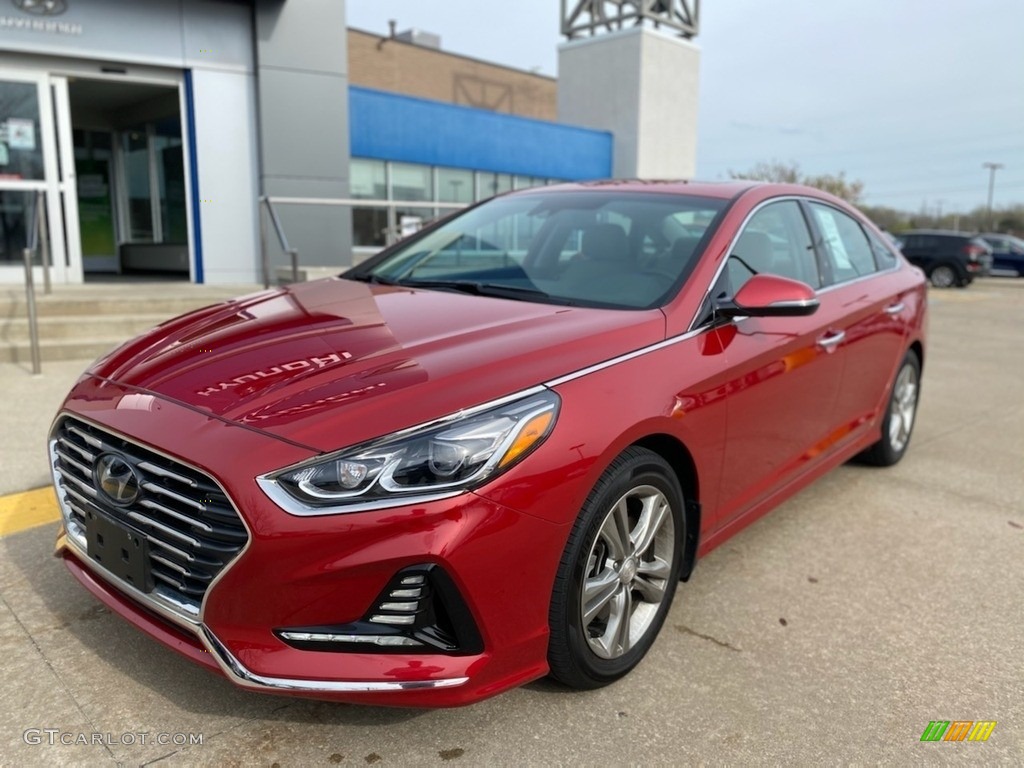 2018 Sonata Limited - Scarlet Red / Gray photo #1